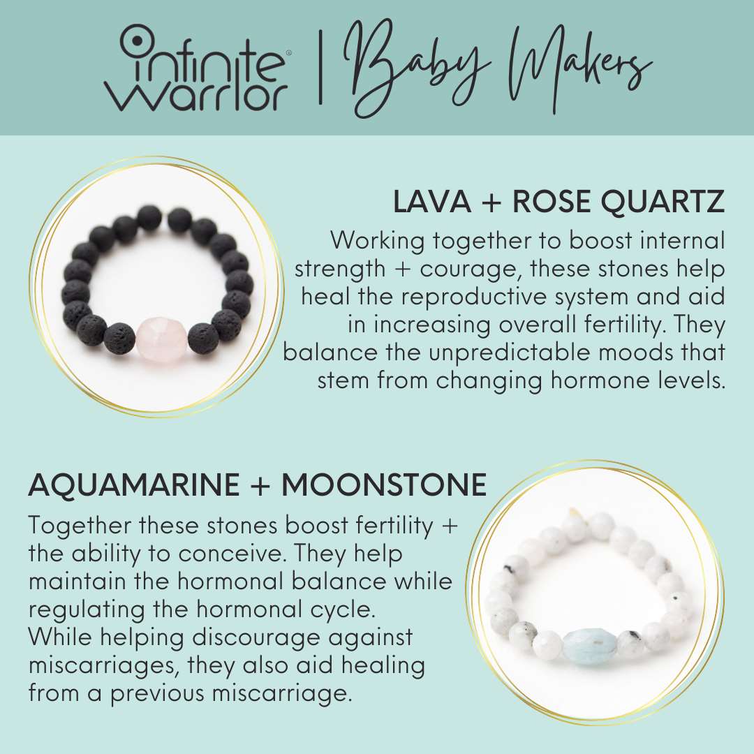 Fertility Baby Maker Bracelet | Moonstone + Aquamarine